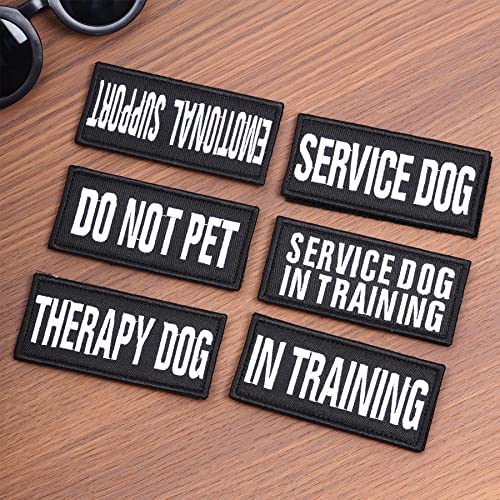 Pistha 12 Pieces Removable Tactical Dog Harness Service Dog Vest Patches Do Not Pet in Training and Emotional Support Dog ...