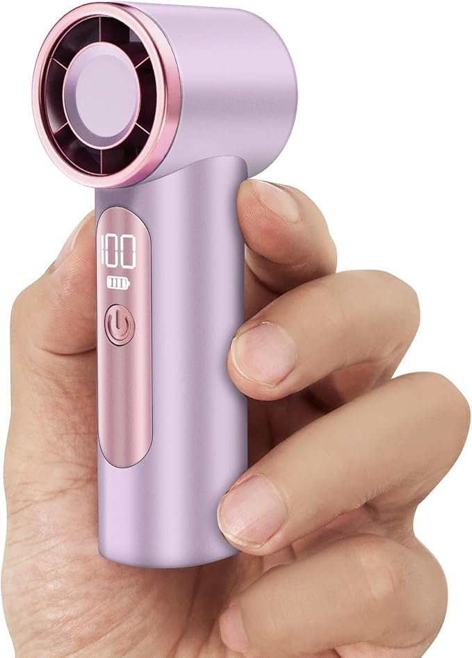 DUILOG iFan, Portable Mini Handheld Fan, Personal Small Turbo Fans Rechargeable for Travel - Purple
