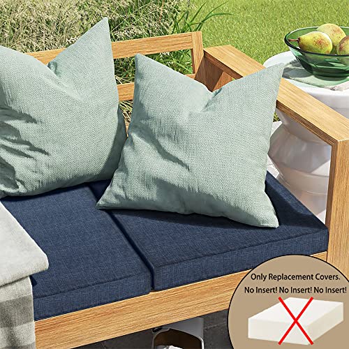 Magpie Fabrics Indoor Outdoor Cushion Cover Replacement 2 Pack, NO Insert! Water Repellent Slipcover with Ties Decor for P...