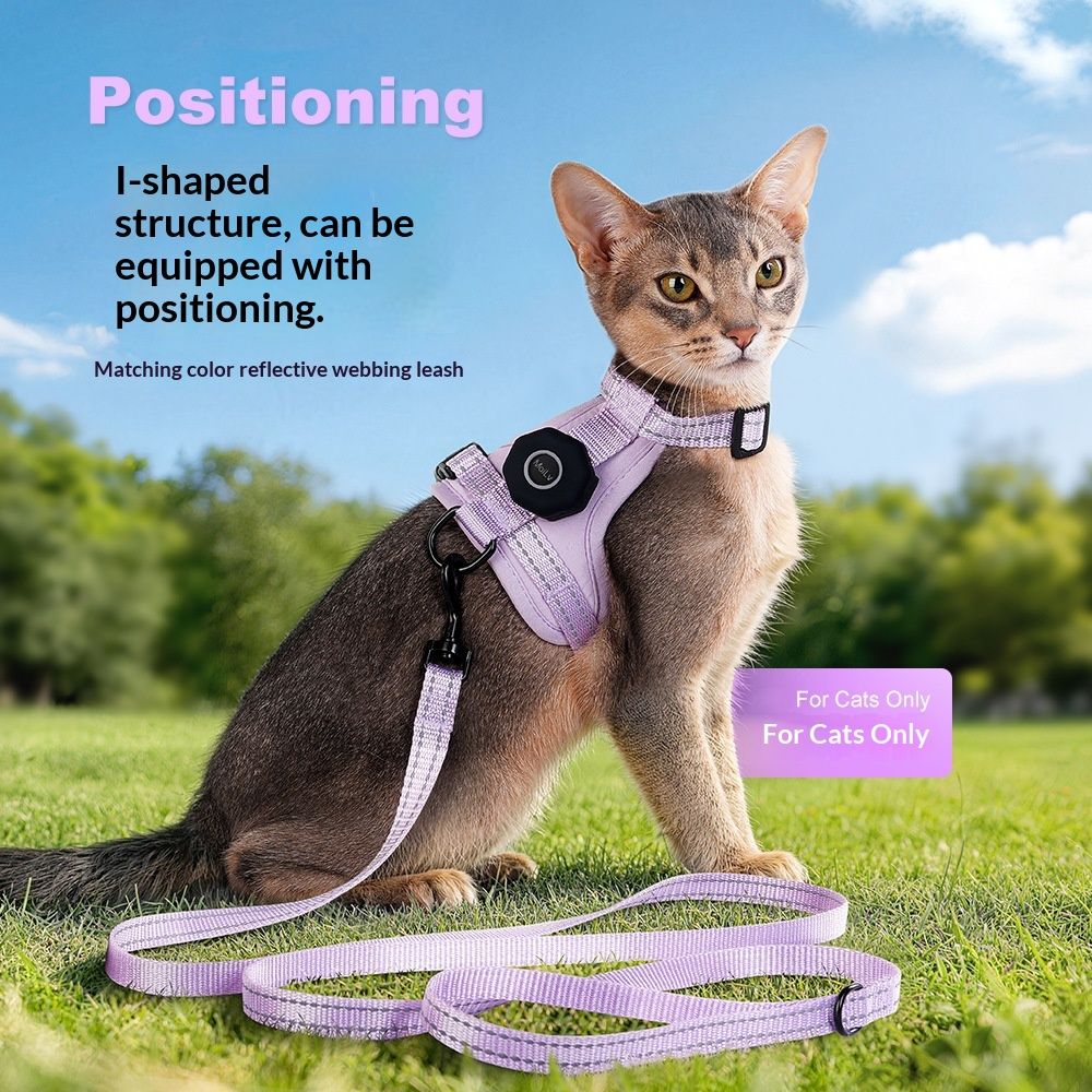 Cat Escape-Proof Leash Pet Walking Leash With Reflective Silicone Protective Case