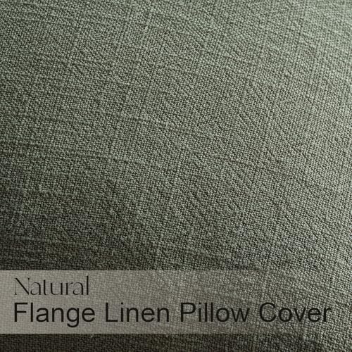 Drapenova Pack of 4 Couch Throw Pillow Covers 20x20 Inch GoldOlive Soft Decorative Linen Pillow Covers Farmhouse Boho Cush...
