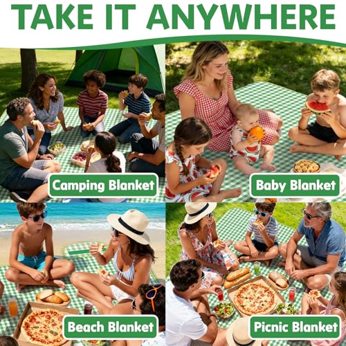 Pesilo Large Picnic Blanket Beach Blanket 70'' x 70'', Outdoor Waterproof Sandproof Foldable Blanket, Camping Garden Grass...