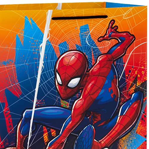 Hallmark Marvel Spider-Man Gift Bags (2 Bags: 1 Large 13", 1 Extra Large 15") for Birthdays, Halloween, Christmas, Kids Pa...