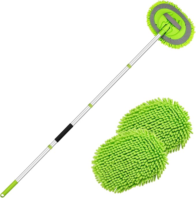 Ordenado 62" Car Wash Brush Kit Mitt Mop Sponge with Long Handle Chenille Microfiber Car Cleaning Brush Kit Supplies Car W...