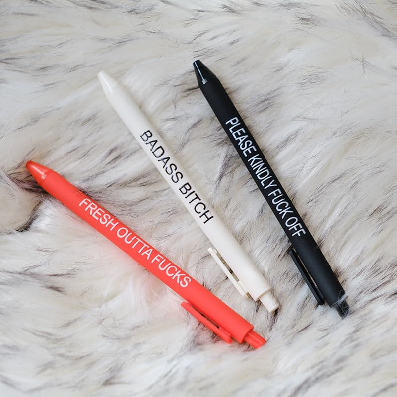 Cityhermit 11Pcs Funny Adult Ballpoint Pen Set, Premium Days of The Week Swear Cuss Word Pens for Office Gifts, Novelty Pe...