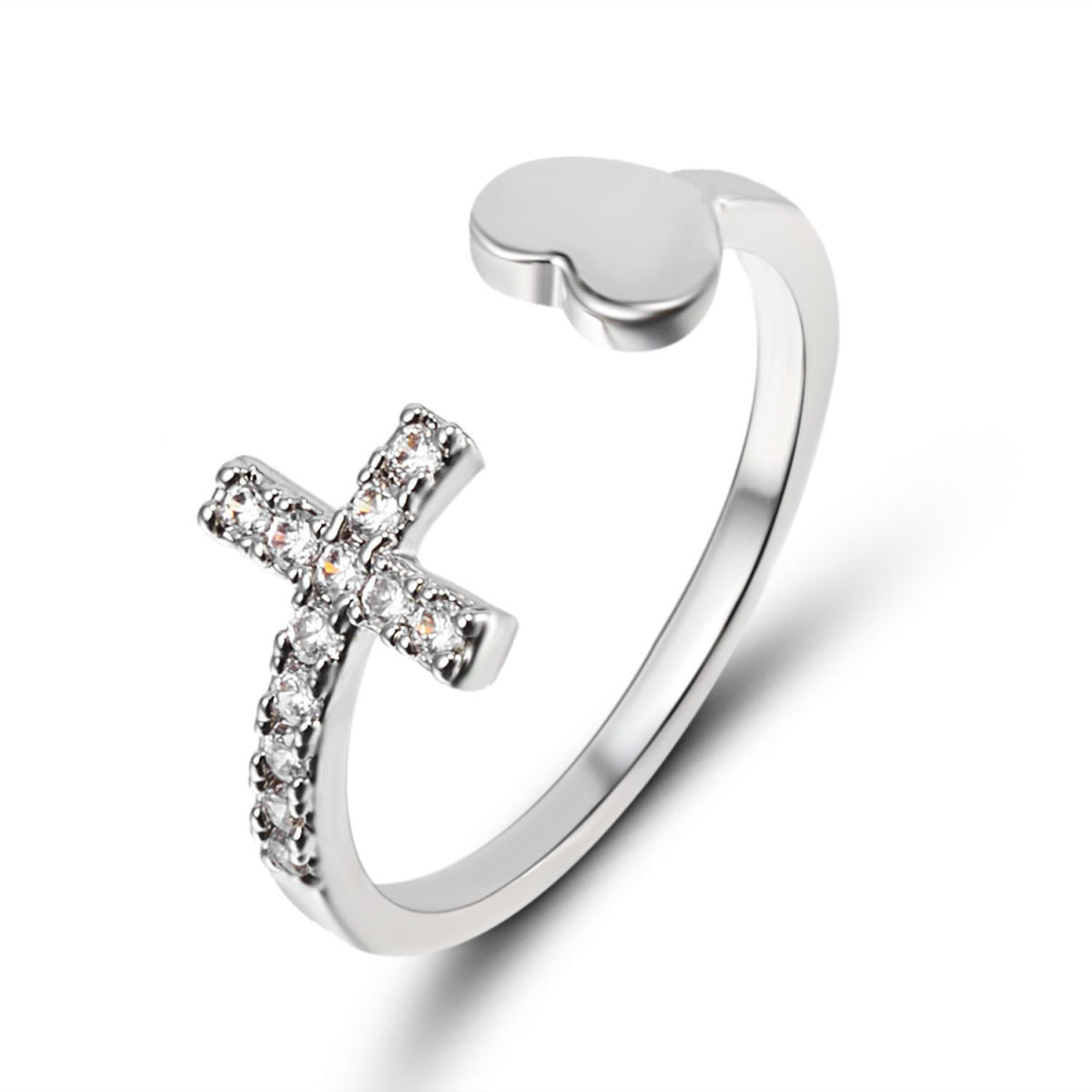 Heart-shaped Accessories Diamond Cross Peach Heart Lady