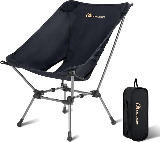 MOON LENCE Portable Camping Chair Plus, Larger & Roomier, Compact and Lightweight Still, Folding Chair for Backpacking & H...