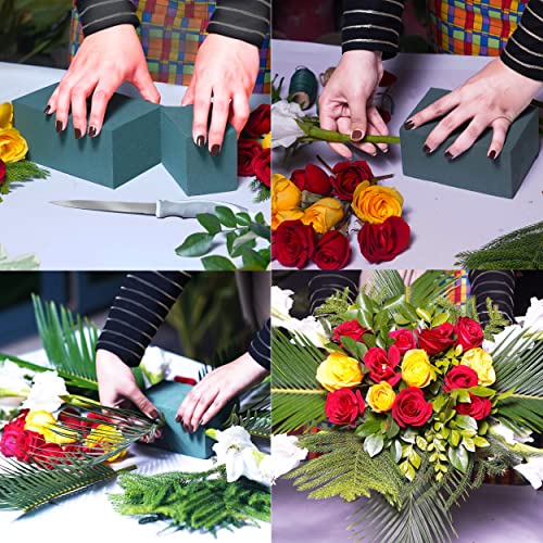 FLOFARE Pack of 8, Dry and Wet Floral Foam Blocks for Fresh and Artificial Flowers, Each (7.8” L x 3.5” W x 2.4” H), for W...