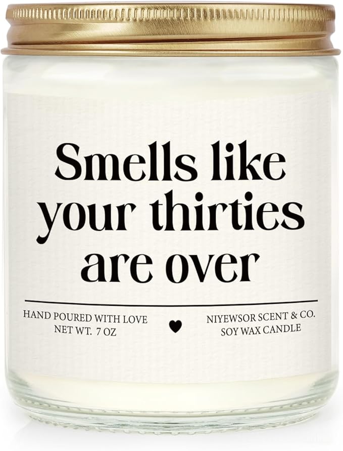 Niyewsor 40th Birthday Gifts Women Men, Forty Birthday Candle, 1986 40th Birthday Decorations for Women Men, 40 Year Old B...