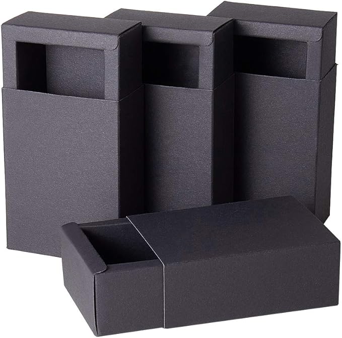 BENECREAT 20 Pack Kraft Paper Drawer Box Festival Gift Wrapping Boxes Soap Jewelry Candy Weeding Party Favors Gift Packagi...