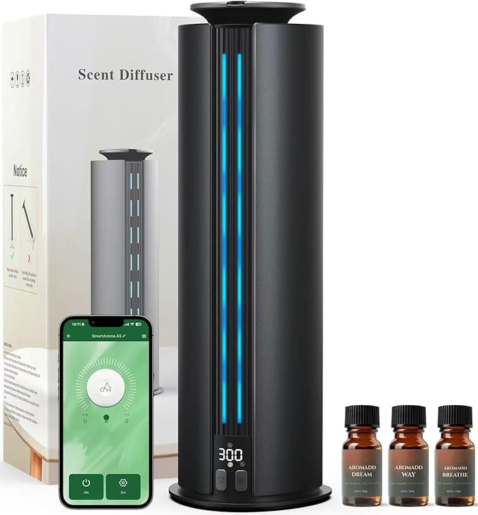 Aromadd 2026 Portable Waterless Diffuser, 1700 Sq Ft Hotel Collection Diffuser, 100ml Scent Air Machine for Home Cold Air ...