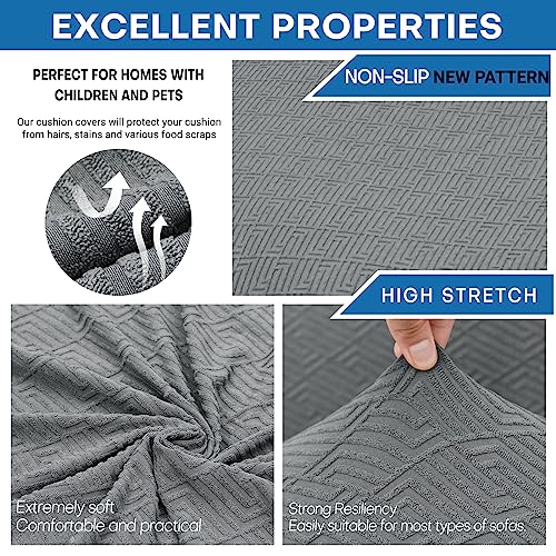 XINEAGE 2026 New 4 Pieces Couch Covers for 3 Cushion Couch Super Stretch Thick Soft Sofa Cover Anti Slip Sofa Slipcover Do...