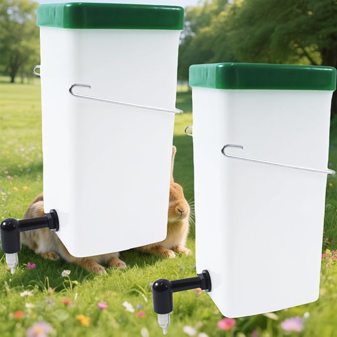 2Pack Rabbit Water Bottle for Cage, 32oz Small Animal Water Dispenser Water Bottle for Small Pet/Bunny/Ferret/Hamster/Guin...