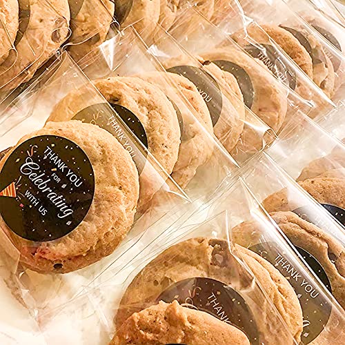 SUREHOME Cookie Bags Cellophane Clear Individual Treat for Cookies, 5x6 Inch Gift Giving Packaging, 100PCS Plastic Self Ad...