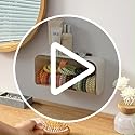 MORNITE Pad Holder for Bathroom,Sanitary Napkins Organizer,Feminine Tampons Storage Day Overnight Cotton Pad Holder, White