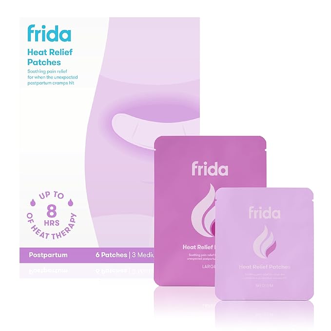 Frida Mom Uterine Recovery Patches, Heating Pad for After Birth Comfort, 8-Hours of Non-Medicated Heat Relief for Menstrua...
