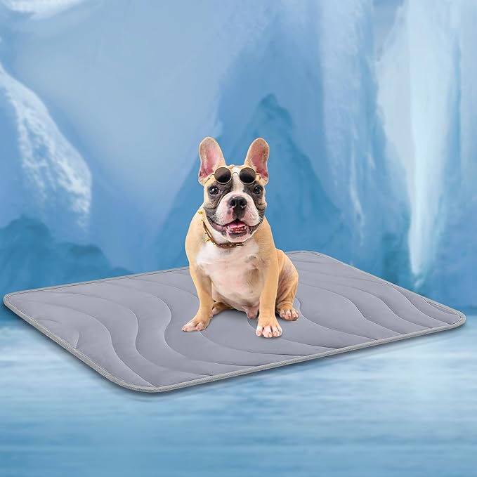 Cozyide Dog Cooling Mat, Large Cooling Mat for Dogs, Reversible Pad for Pet, 36" L x 23" W, Dark Grey
