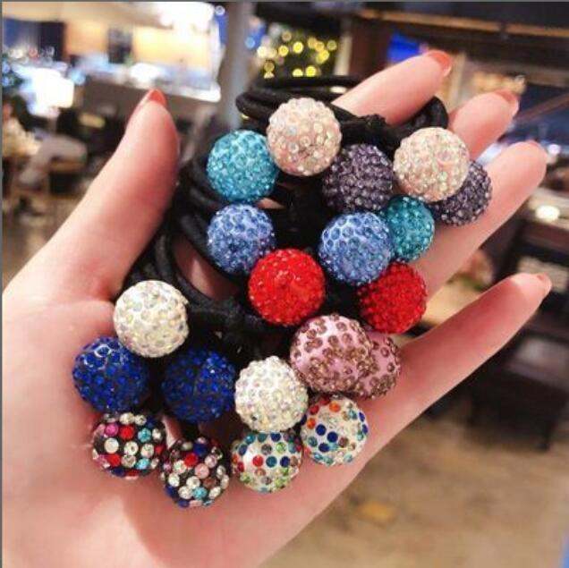 Rhinestone Ball Hair Ring Hair Accessories  Sweet Hair Elastic Band
