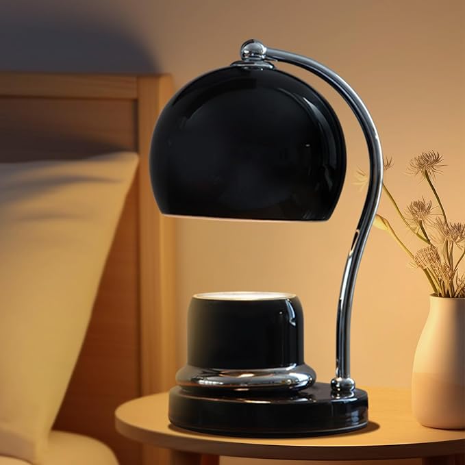 LunaForest Ceramic Candle Warmer Lamp with Timer Dimmer Fit for Candle Jars, Modern Design with 2 Bulbs, House Warming Gif...