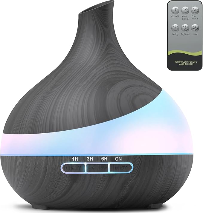 HJTHJT 500ML Essential Oil Diffuser: Aroma Diffuser with Remote Control for Hotel Spa Yoga Room - Humidifiers for Bedroom ...