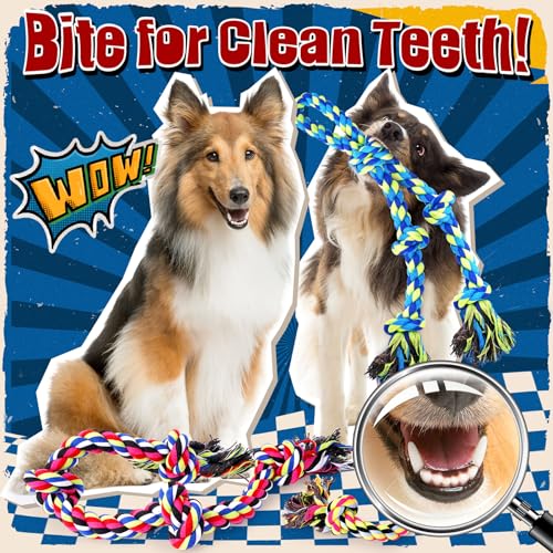 Forfon Tough & Strong Dog Toy for Aggressive Chewers – Tough Chew Toys for Large Dogs, Ideal for Tug-of-War & Teeth Cleani...