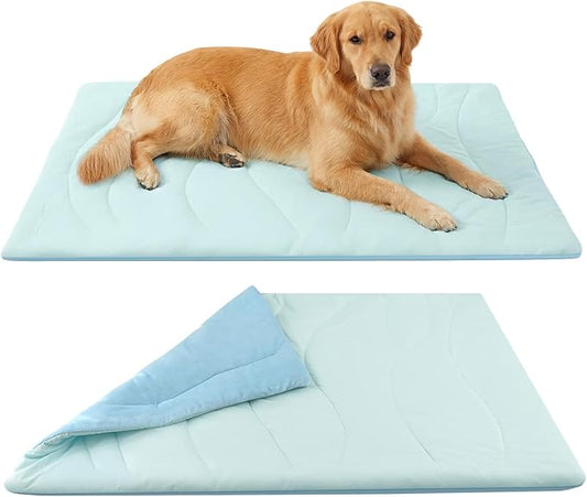 TILZIKA Dog Cooling Mat for Dogs & Cats - 0.87" Thick Self-Cooling Pet Mat (Large 48×28") - Machine Washable, No Electrici...
