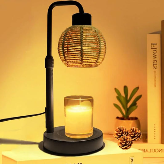 Candle Warmer Lamp, Candle Lamp with Timer Wax Melts Warmer - Dimmable & Height Wax Warmer Lamp for Melting Heating Jar Ca...