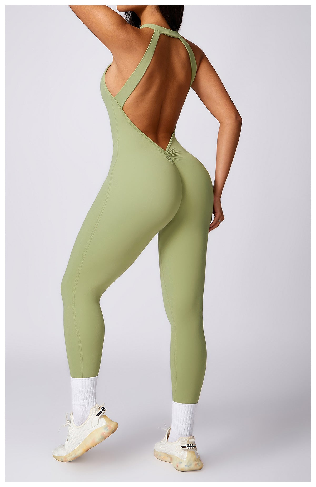Beauty Back Yoga Jumpsuit Women's Outdoor Running Tight Sports Quick-drying Workout Clothes