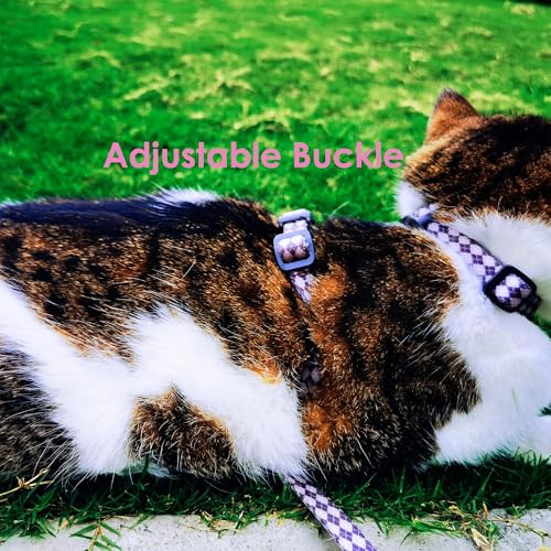 Muejjur Cat Harness and Leash Set, Escape-Proof Adjustable Kitten/Cat Harness for Walking & Travel, Easy Control, Comforta...