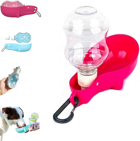 Foldable Pet Water Bottle for Travel, 2 in 1 Portable Dog Water Bottle, Travel Dog Bowls with Food Container, Leak-Proof &...