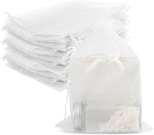 Organza Bags 7x9 inch - Large Mesh Bags Drawstring Organza Gift Bags Jewelry Pouch for Wedding Mother's Day Baby Shower Pa...