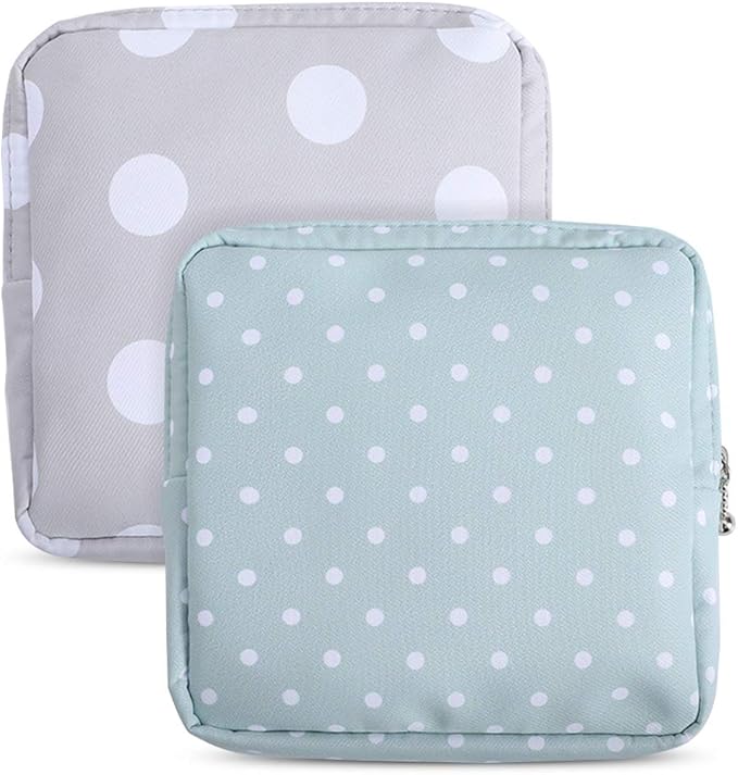 Sanitary Napkin Storage Bag,2pcs Menstrual Cup Pouch,Cotton Cloth Portable Sanitary Napkin Pads Storage Bags Feminine Mens...