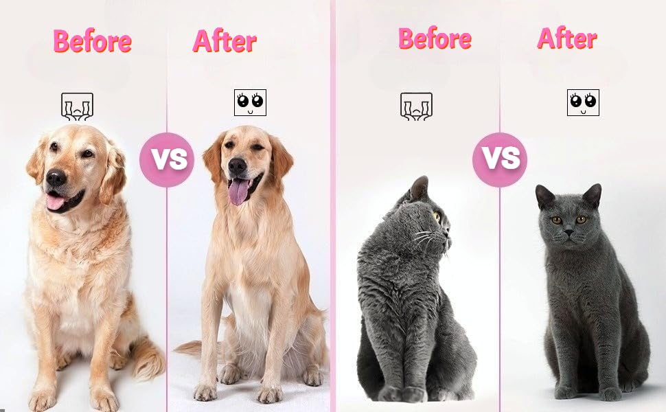 2024 Multifunctional Pet Brush for Detangling and Hair Removal - 3-in-1 Grooming Comb with Massage Function for Cats and D...