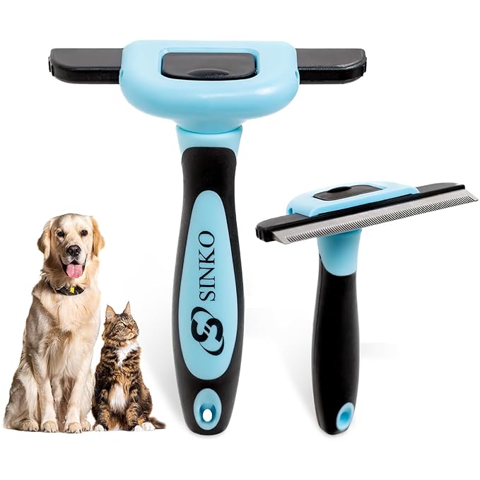Sinko Deshedding Tool for Dogs & Cats, Pet Grooming Brush, Skin Friendly Deshedding Tool, Dog Brush for Shedding, Effectiv...