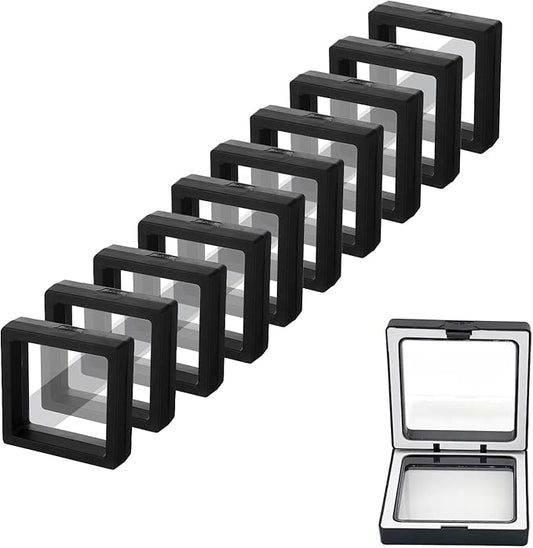 DZDXDZSW 10 Pack Jewelry Gift Boxes 2.75 x 2.75 x 0.78 Inch Transparent Jewelry Box,Small Gift Boxes for Jewelry Earrings ...