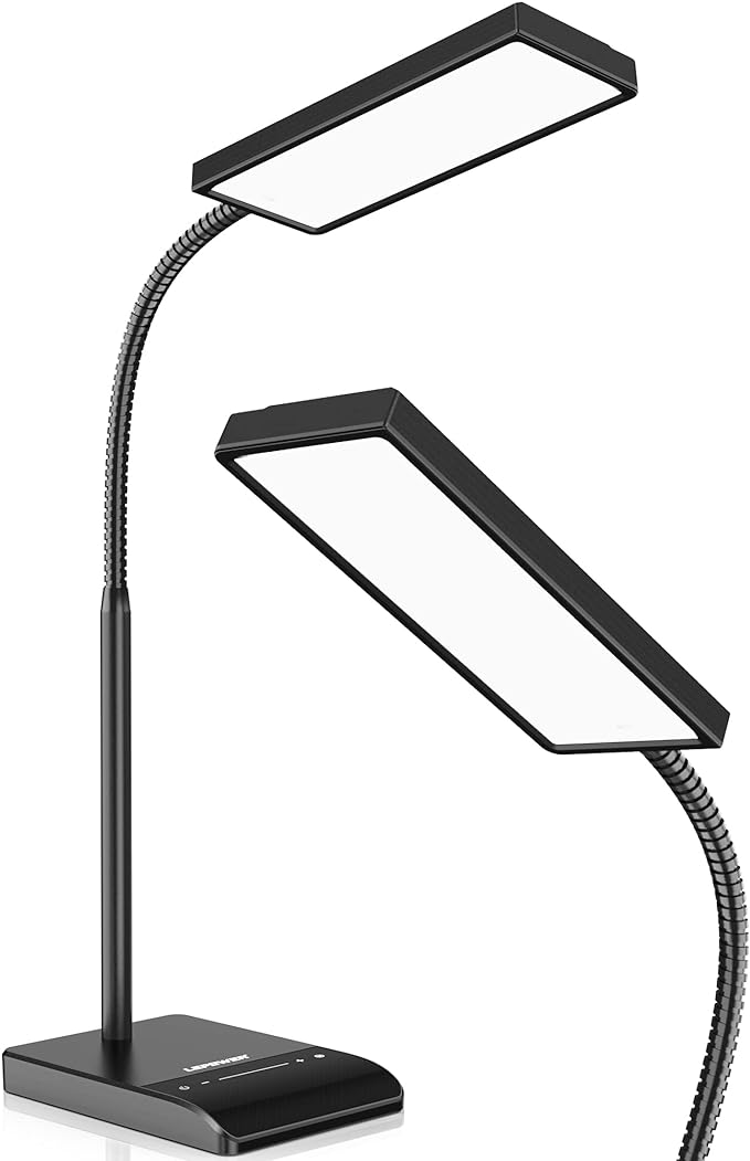 LEPOWER Desk Lamp, 800LM LED for Home Office, 12W Reading for Desk, Eye-Caring Light, Touch Table Gooseneck Lamp, 50 Light...