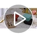 ZPROW Travel Jewelry Case, Mini Portable Jewelry Travel Boxes, Small Jewelry Organizer for Rings, Earrings, Pendants, Watc...