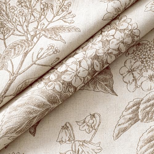 SWANCOCO Set of 2 Decorative Floral Neutral Pillow Covers 18x18 Inch Light Brown Hydrangea Print Spring Farmhouse Boho Vin...
