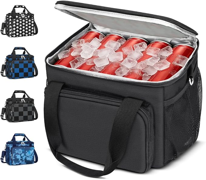 Coobiiya Insulated Lunch Bag Cooler Bag,Lunch Box for Men Leakproof,Portable Cooler Freezable Soft Lunchbox for Adult Camp...