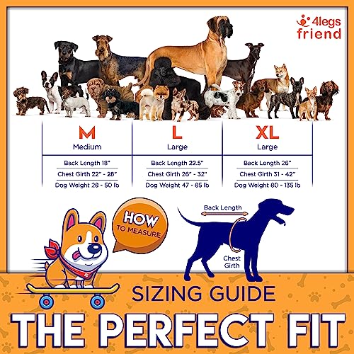 4LegsFriend Cooling Vest for Small, Medium to XLarge Dogs - Evaporative Vest for Hot Summer Days - Adjustable Cooling Jack...