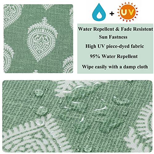 FUNHOME Outdoor Cushion Covers 42" x 18" x 3", No Insert! Patio Covers Replacement for Outdoor Furniture,Water Resistant P...