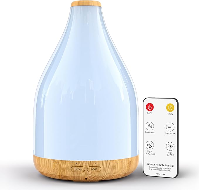 KinYiLO Essential Oil Diffuser for Home, 300ML Modern Décor Aromatherapy Diffusers Large Room Fresh Air Scent, Ultrasonic ...