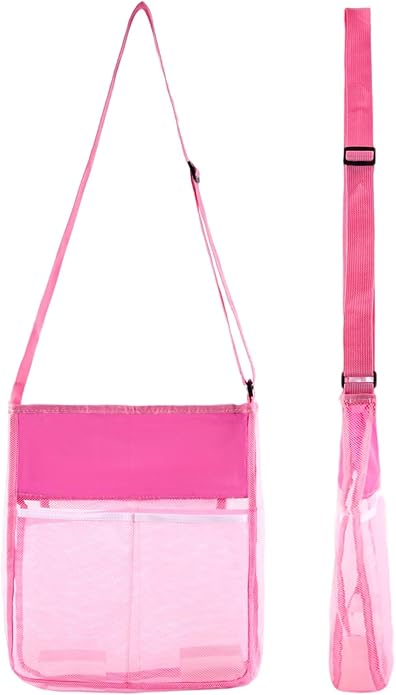 Mesh Beach Bag for Shells Collecting,Cross Body Shell Bags for Beach,Sea Shell Bags,Seashell Collecting Bag for Swimming