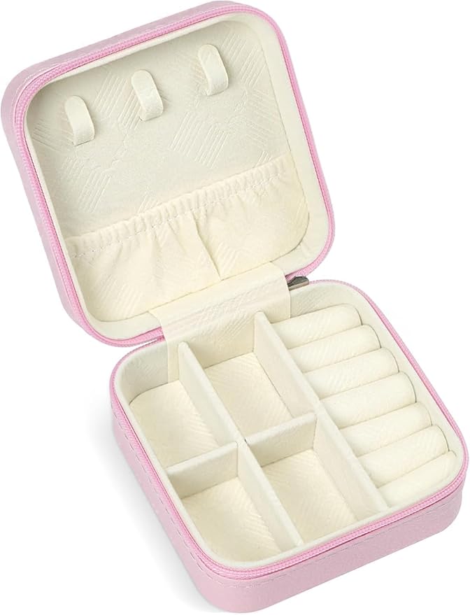 SLOZO Travel Jewelry Case, Travel Jewelry Box, Mini Jewelry Travel Case, Jewelry Organizer Case, Portable Small Jewelry Or...
