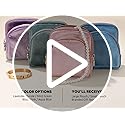 Lumayina Small Travel Jewelry Case Set 2-in-1 Detachable Velvet Pouches, Portable Jewelry Organizer bag for Rings Earrings...