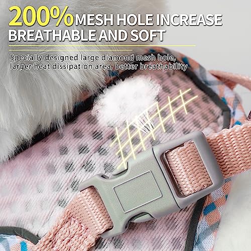 JOYPAWS Step in Dog Harness and Leash Set, No Pull Escape Proof Vest Harness with Soft Diamond Mesh and Reflective Bands, ...