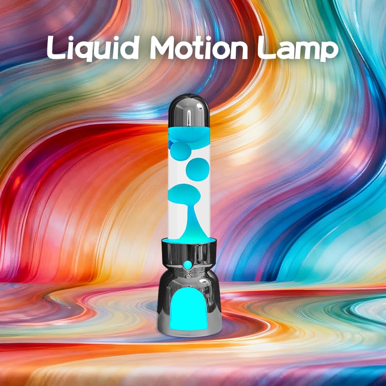 MLATAOOYG Lighthouse Liquid Motion Lamp, Decorative Night Light with Green Wax, 13-Color Changing, Safe Flameless Mood Lig...