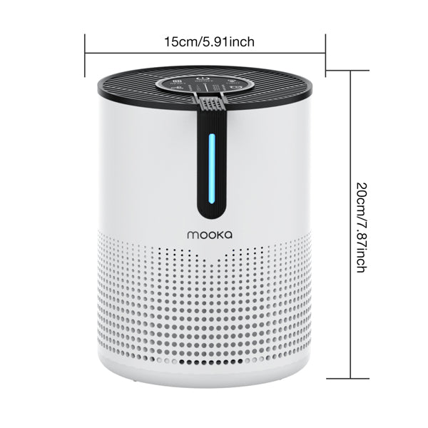 Amazon&TEMU  Prohibited,No Weekend Orders.  MOOKA 475Sq.ft Air Purifier Cleaner HEPA Filter Remove Odor Dust Mold Home Allergies Smog