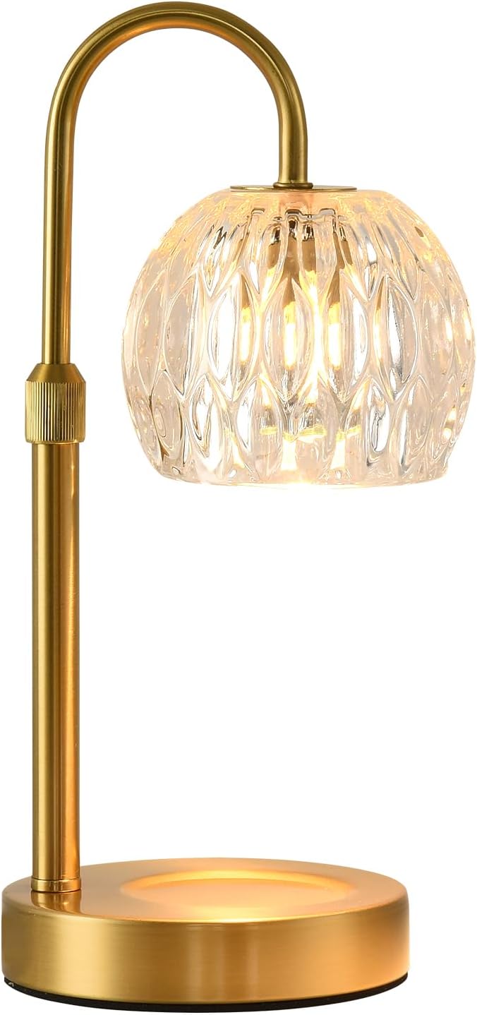 WELAISA Gold Candle Warmer Lamp with Timer Dimmable, Birthday Gifts for Women Mom, House Warming Gifts New Home Decor, Wax...