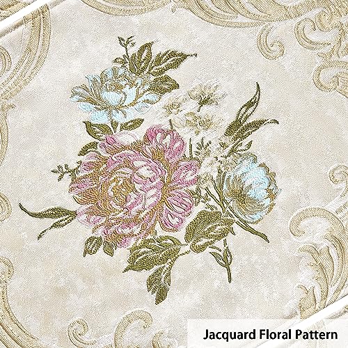 Loom and Mill Jacquard Floral Placemats Set of 4, Luxury Elegant Non-Slip Table Place Mats for Home Kitchen Party Banquet ...